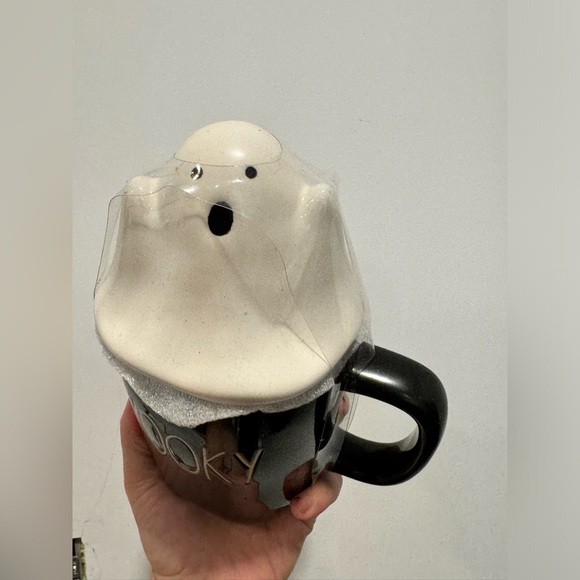 Rae Dunn Spooky Mug with Ghost topper Halloween 2022 - Picture 2 of 4